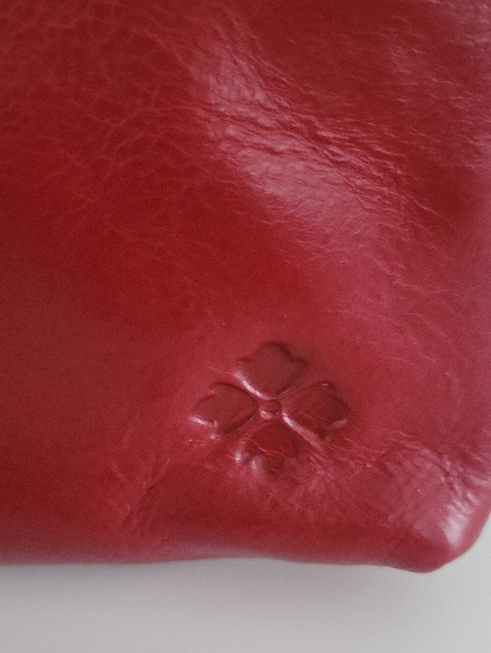 Patricia Nash Burgandy Leather Wrist Strap Cosmetic Pouch - Picture 3 of 8